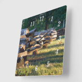 Split Rail Fail Wall Uhr (Winkel)