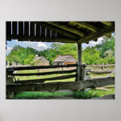 Split Rail Fence and Barn Poster (Vorne)