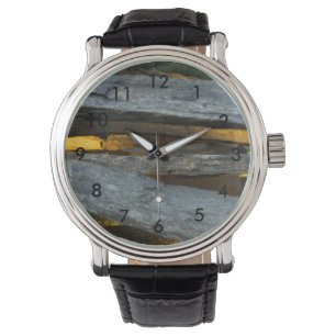 Split Rail Textur Armbanduhr