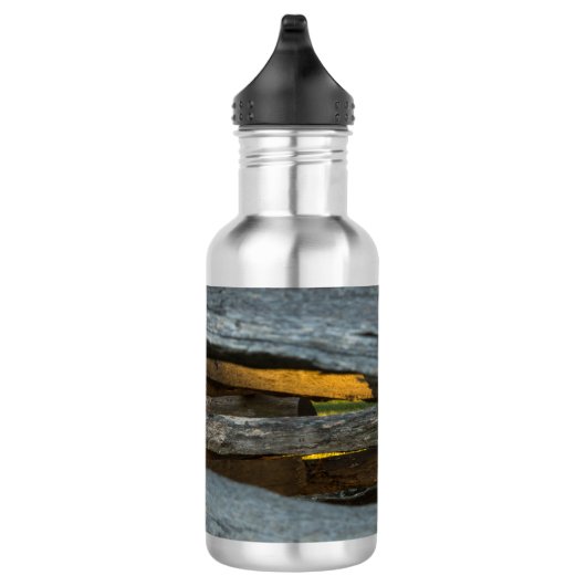 Split Rail Textur Edelstahl Wasserflasche (Rechts)