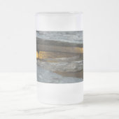 Split Rail Textur Mattierte Glas Bier Tasse (Mittel)