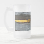 Split Rail Textur Mattierte Glas Bier Tasse (Links)