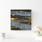 Split Rail Textur Wall Uhr (Zuhause)
