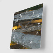 Split Rail Textur Wanduhr (Winkel)