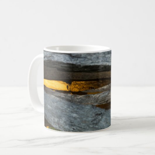 Split Rail Texture Kaffee Mugd Kaffeetasse (Vorderseite Links)