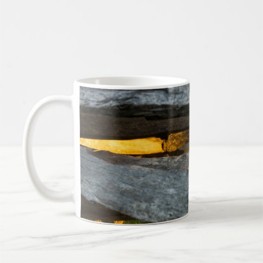 Split Rail Texture Kaffee Mugd Kaffeetasse (Links)