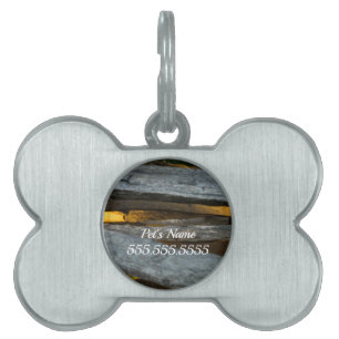 Split Rail Texture Pet Name Tag Tiermarke