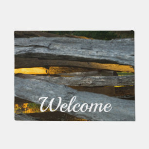 Split Rail Texture Welcome Doormat Fußmatte