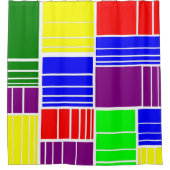 Split Rechtecke Duschvorhang (Vorderseite)