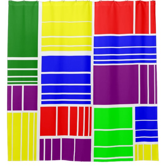 Split Rechtecke Duschvorhang (Vorderseite)