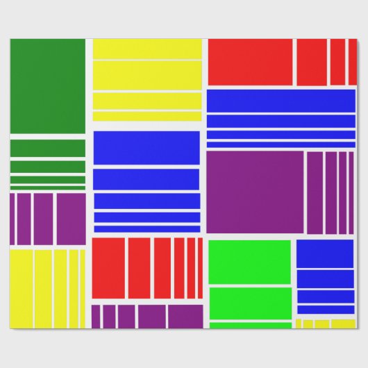 Split Rechtecke Geschenkpapier (Flach)