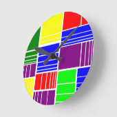 Split Rechtecke Runde Wanduhr (Winkel)