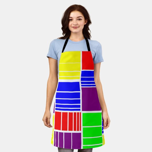 Split Rechtecke Schürze (Getragen)