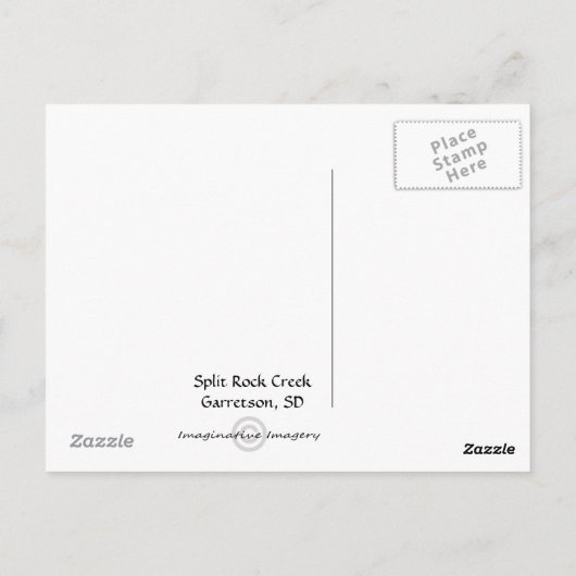 Split Rock Creek Staat Park Garretson, SD Postcard Postkarte (Rückseite)