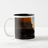 Split Rock Leuchtturm bei Sonnenuntergang bei zwei Zweifarbige Tasse (Links)