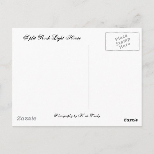 Split Rock Light House Postkarte (Rückseite)