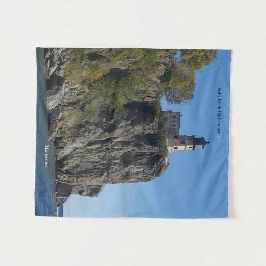 Split Rock Lighthouse aus Strandtapezierung Wandteppich (Vorderseite (Horizontal))
