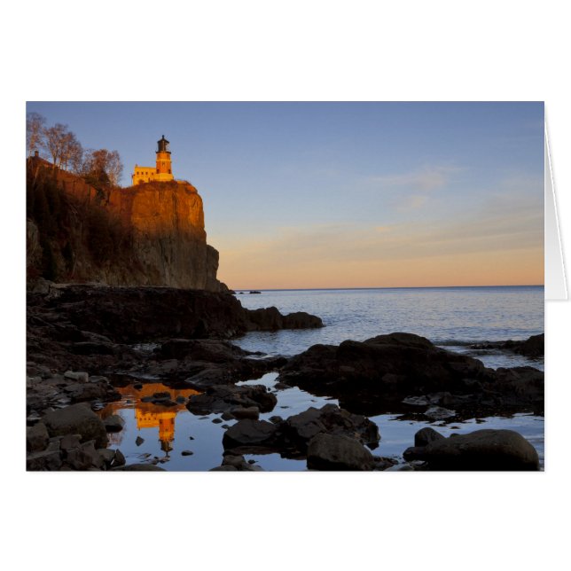Split Rock Lighthouse bei Sonnenuntergang bei zwei (Vorderseite (Horizontal))
