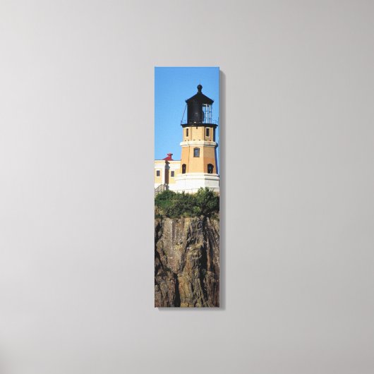 Split Rock Lighthouse Cliffside Vertikale Leinwand (Vorderseite)