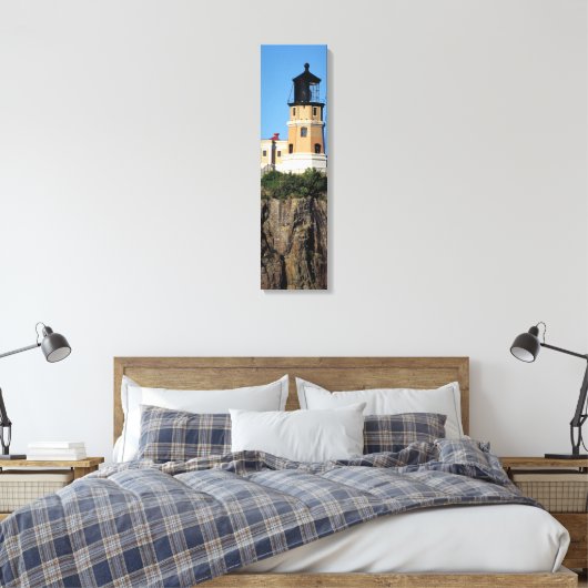 Split Rock Lighthouse Cliffside Vertikale Leinwand (Insitu (Schlafzimmer))