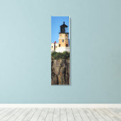 Split Rock Lighthouse Cliffside Vertikale Leinwand (Insitu (Holzboden))