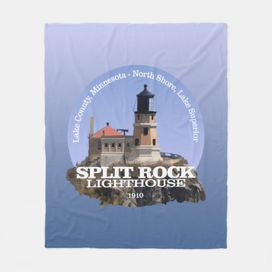 Split Rock Lighthouse Fleecedecke (Vorderseite)