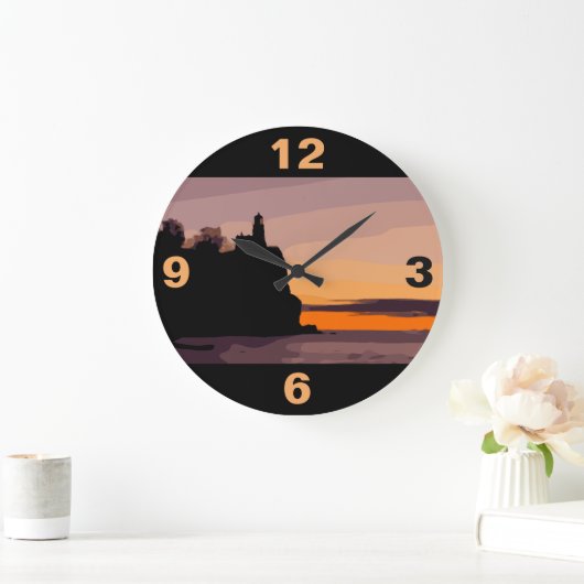 SPLIT ROCK LIGHTHOUSE GROßE WANDUHR (Zuhause)