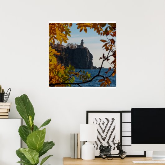 Split Rock Lighthouse im Herbst Poster (Heimbüro)