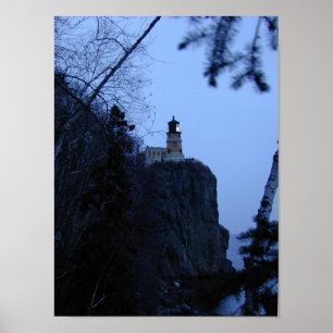Split Rock Lighthouse in Dusk Poster