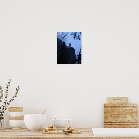 Split Rock Lighthouse in Dusk Poster (Küche)