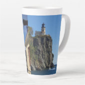 Split Rock Lighthouse Latte Tasse (Rechte Ecke)