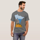 Split Rock Lighthouse Minnesota Aufkleber T-Shirt (Vorne ganz)