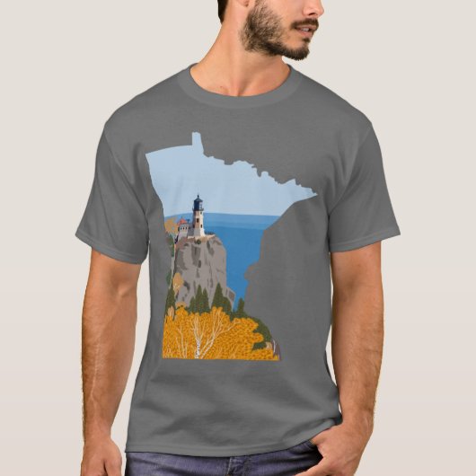 Split Rock Lighthouse Minnesota Aufkleber T-Shirt (Vorderseite)