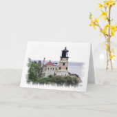Split Rock Lighthouse Minnesota Foto Note Card Karte (Gelbe Blume)