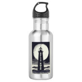 Split Rock Lighthouse Minnesota Moon Edelstahlflasche (Vorderseite)