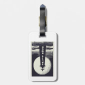 Split Rock Lighthouse Minnesota Moon Gepäckanhänger (Rückseite vertikal)