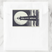 Split Rock Lighthouse Minnesota Moon Rechteckiger Aufkleber (Tasche)