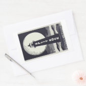 Split Rock Lighthouse Minnesota Moon Rechteckiger Aufkleber (Umschlag)