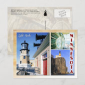 Split Rock Lighthouse, Minnesota (Multiview) Postkarte (Vorne/Hinten)