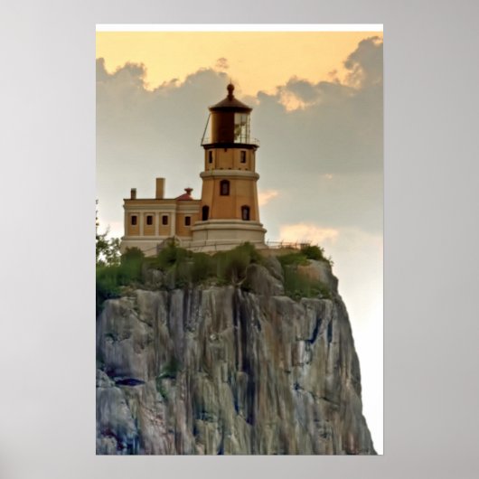Split Rock Lighthouse Nah-up Poster (Vorne)