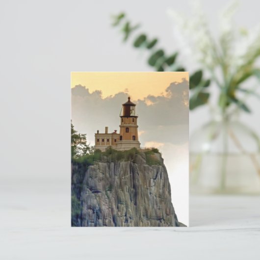 Split Rock Lighthouse Nah-up Postkarte (Stehend Vorderseite)