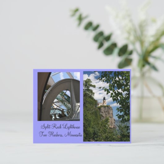 Split Rock Lighthouse & Prism Postkarte (Stehend Vorderseite)
