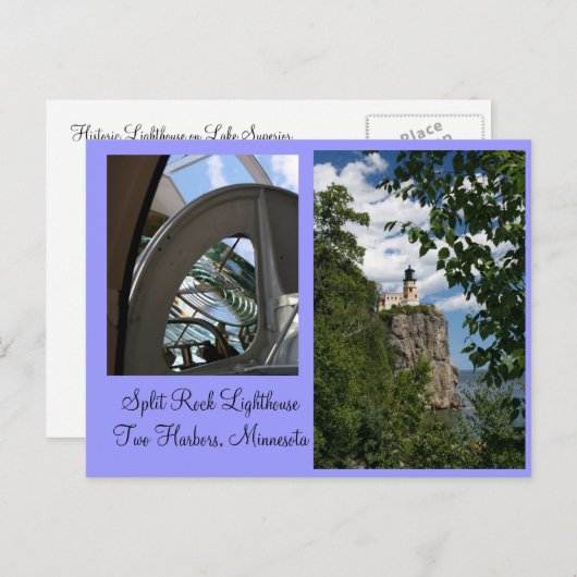 Split Rock Lighthouse & Prism Postkarte (Vorne/Hinten)