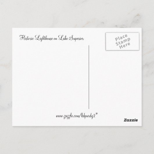 Split Rock Lighthouse & Prism Postkarte (Rückseite)