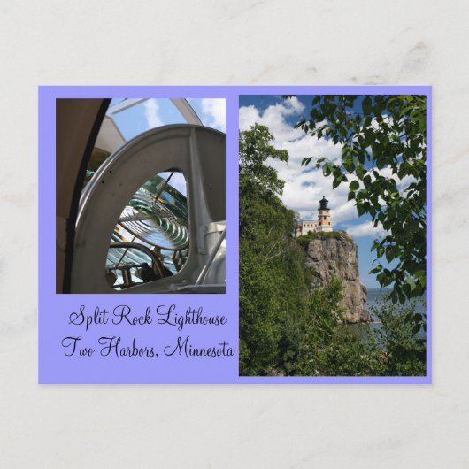 Split Rock Lighthouse & Prism Postkarte (Vorderseite)
