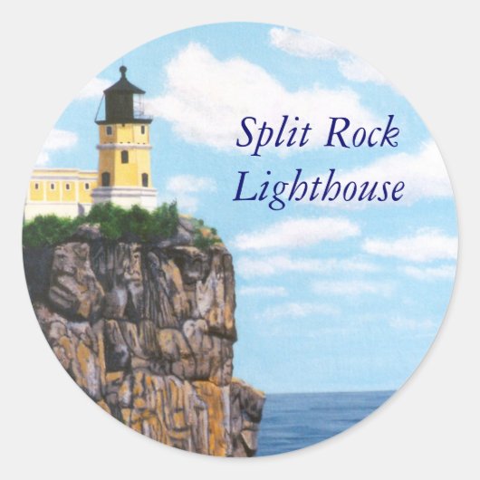 Split Rock Lighthouse Runder Aufkleber (Vorderseite)
