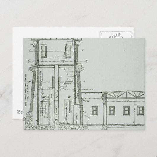 Split Rock Lighthouse Schematics Postkarte (Vorne/Hinten)