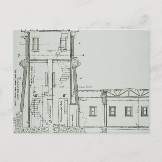 Split Rock Lighthouse Schematics Postkarte (Vorderseite)