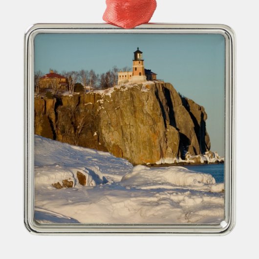 Split Rock Lighthouse Staat Park am See Ornament Aus Metall (Vorne)