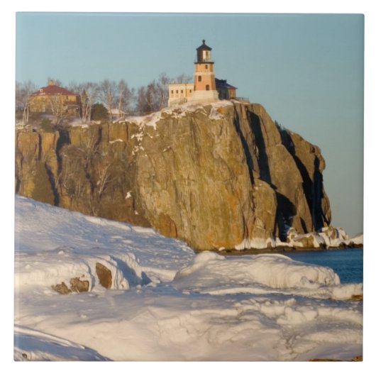 Split Rock Lighthouse State Park am See Fliese (Vorderseite)